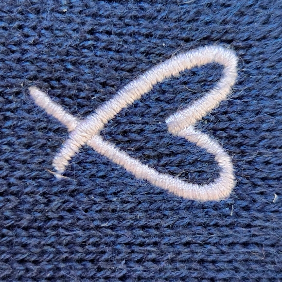 Victoria's Secret Slippers Scuffs SM 5/6 Navy Blue Puff Pom Pom Boudoir Bath - Picture 6 of 7